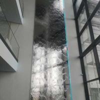 Stainless Mirrorsteel Water Wall "Sky Touch Duo"