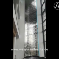Edelstahl Wasserwand "Aqualon Sky Touch Duo" aus Spiegelstahl